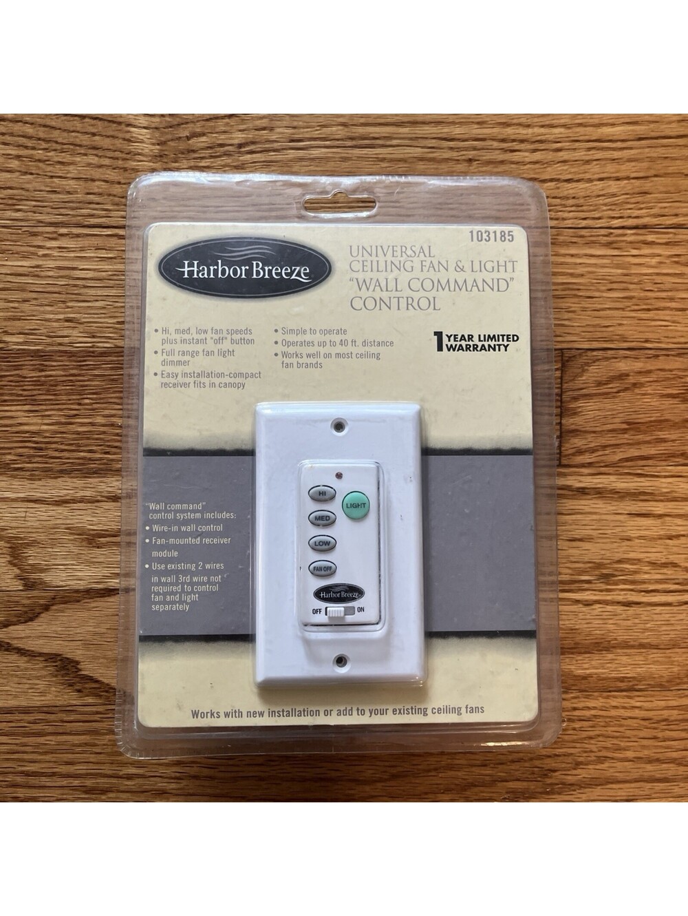 NEW Harbor Breeze Universal Ceiling Fan & Light Wall Control #103185 WC-100L